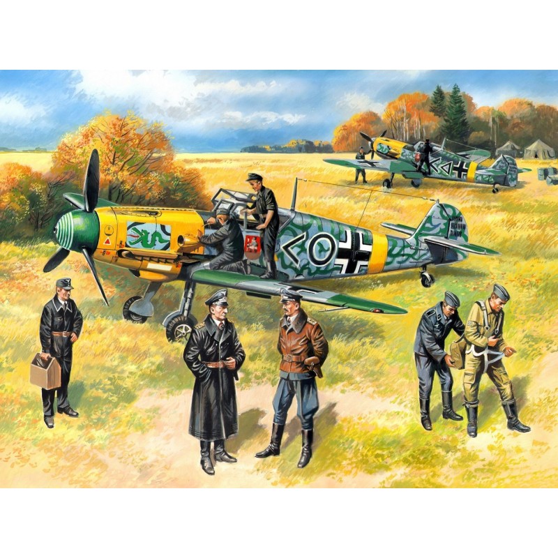 ICM48803 - Bf 109F-2 with German Pilots & Ground Personnel (7 Figures)
