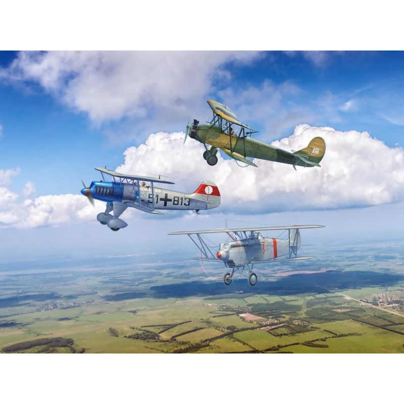 ICM72210 - Biplanes of the 1930s & 1940s, Не-51A-1, Ki-10-II, U-2/Po-2VS (Set of 3)