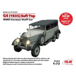 ICM72472 - G4 (1935) Soft Top, WWII German Staff Car, Snap Fit