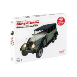 ICM72472 - G4 (1935) Soft Top, WWII German Staff Car, Snap Fit