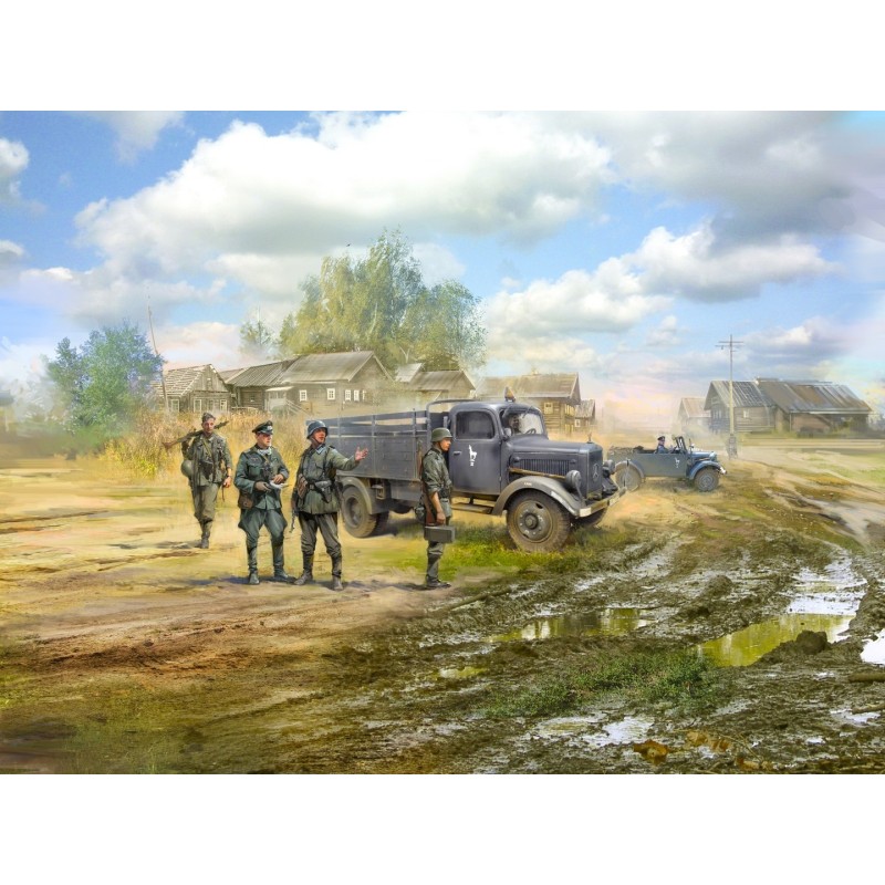 ICMDS3502 - Army Group Centre, Summer 1941 (Kfz.1 Car, Typ L3000S Truck & 8 Figures)