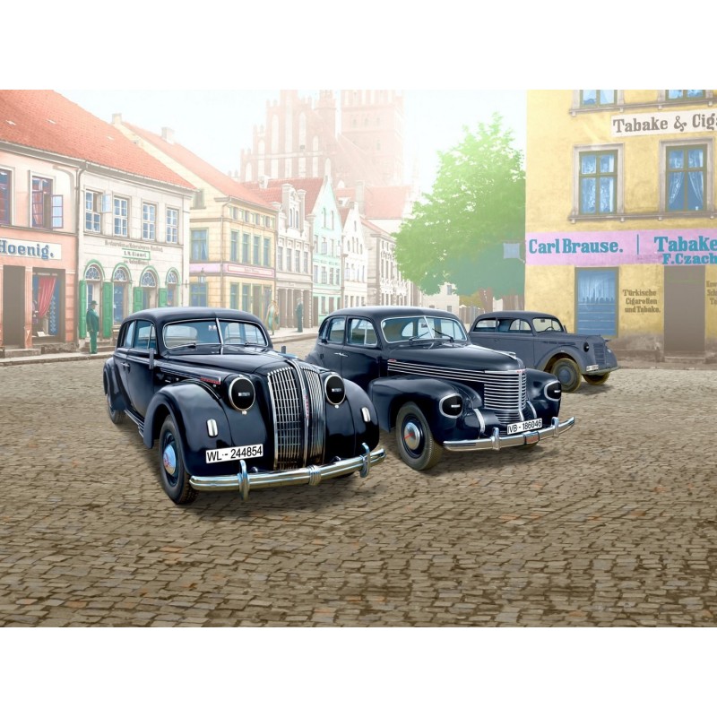 ICMDS3504 - Wehrmacht Personnel Cars, Kadett K38 Saloon, Kapitan Saloon, Admiral Saloon (Set of 3)