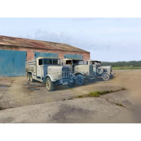 ICMDS3508 - Wehrmacht 3-Axle Trucks, Henschel 33D1, Krupp L3H163, LG3000 (Set of 3)