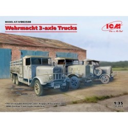 ICMDS3508 - Wehrmacht 3-Axle Trucks, Henschel 33D1, Krupp L3H163, LG3000 (Set of 3)