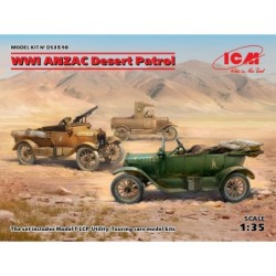 ICMDS3510 - WWI ANZAC Desert Patrol, Model T LCP, Utility & Touring Cars (Set of 3)