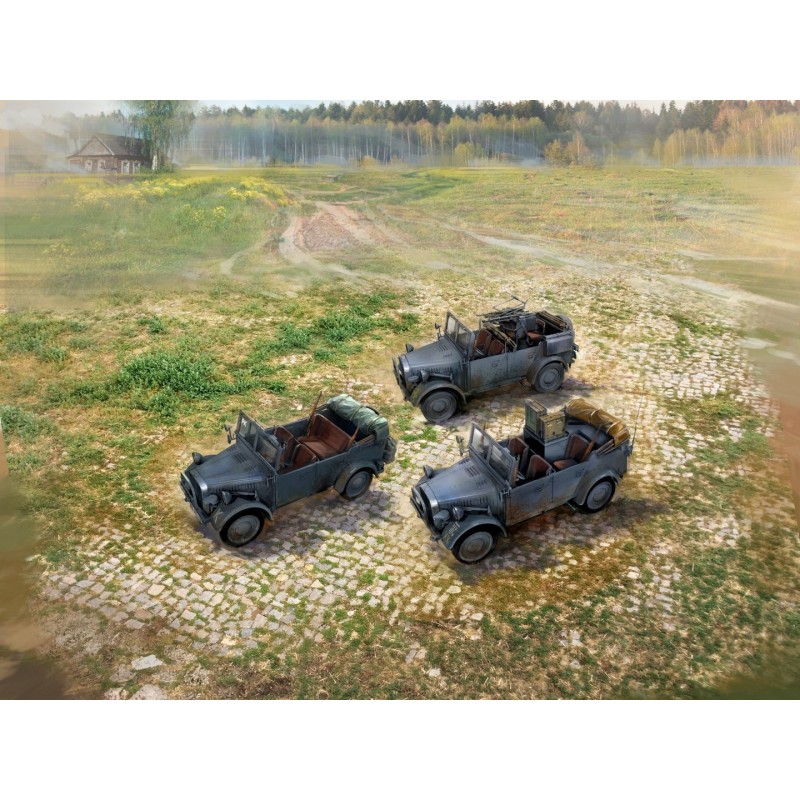ICMDS3513 - WWII Wehrmacht le.gl.Einheitz-Pkw Cars (Set of 3)