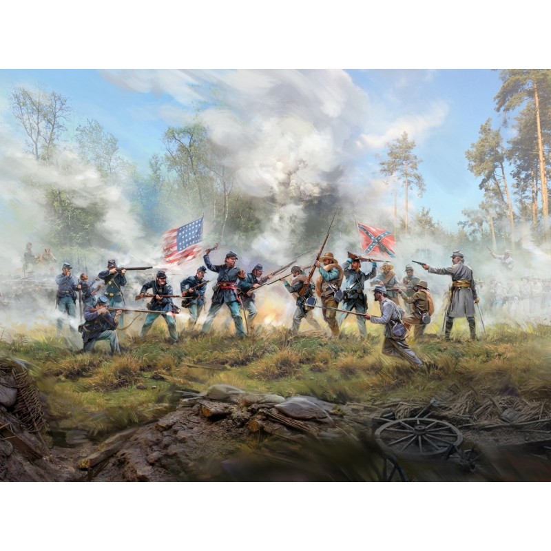 ICMDS3519 - Fierce Battle, American Civil War with 16 Figures