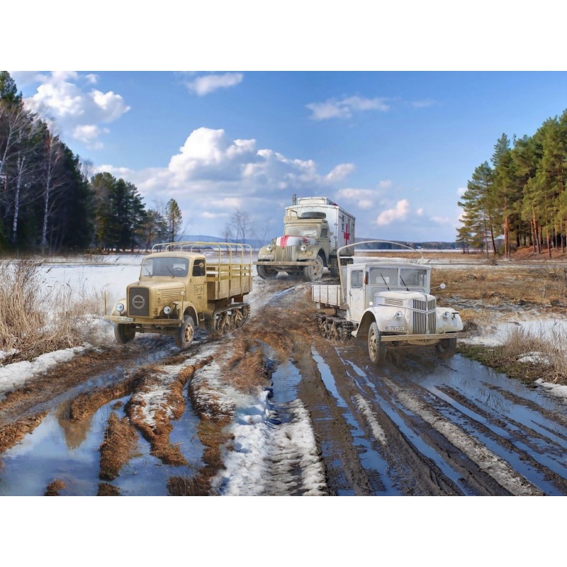 ICMDS3522 - Wehrmacht Maultiers, Sd.Kfz.3b, V3000S/SSM with Shelter, KHD S3000/SS M (Set of 3)