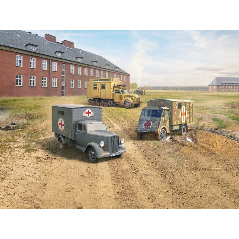 ICMDS3523 - Sankas WWII Wehrmacht Ambulance Trucks (Set of 3)