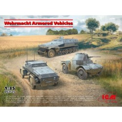 ICMDS3525 - Wehrmacht Armoured Vehicles (Sd.Kfz.251/1 Ausf.A, Panzerspähwagen P 204 (f), Sd.Kfz. 247 Ausf.B)