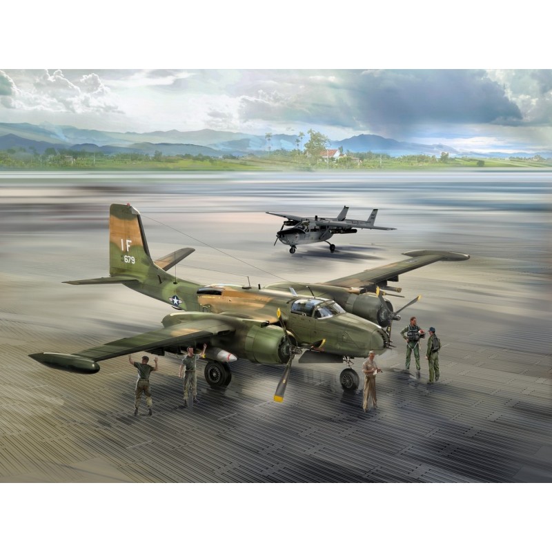 ICMDS4804 - Nakhon Phanom Air Base Set (B-26K, O-2 Skymaster, Figures & Airfield Plates)