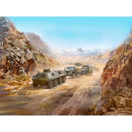 ICMDS7201 - Afghan Motorcade (1979-1989) URAL-375D, URAL-375A, ATZ-5-375, BTR-60PB (Set of 4)