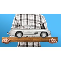 IXCMBCFK - Mercedes 300 SL Silver 1/8 Scale Metal & Plastic Kit