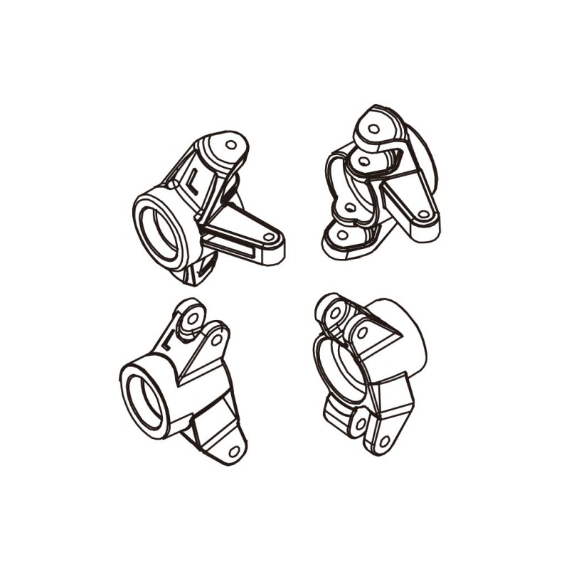 PD303-004 - Fr.Steering Knuckle_L/R 1PCS           Rr.Steering Knuckle_L/R 1PCS