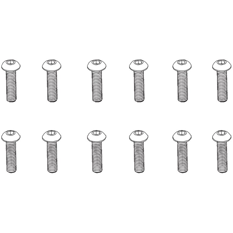 PD501-057 - B head hex screw HM4*16   12pcs