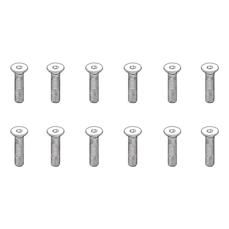 PD810-097 - Flat Head Hex Screw HM4*18 12pcs