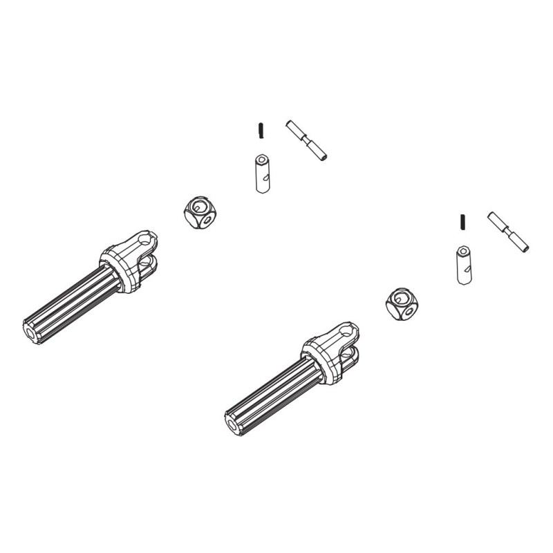 PD861-016 - Slider Shaft Male Assembly 2PCS
