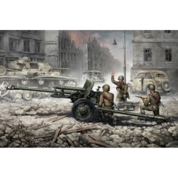 Z3671 - Soviet Anti-Tank 76mm ZIS-3 Gun with Crew Figures
