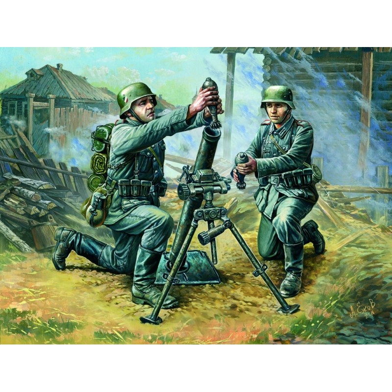 Z6111 - 1/72 German 81mm Mortar with Crew