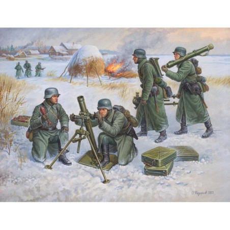 Z6209 - 1/72 German 80mm Mortar with Crew