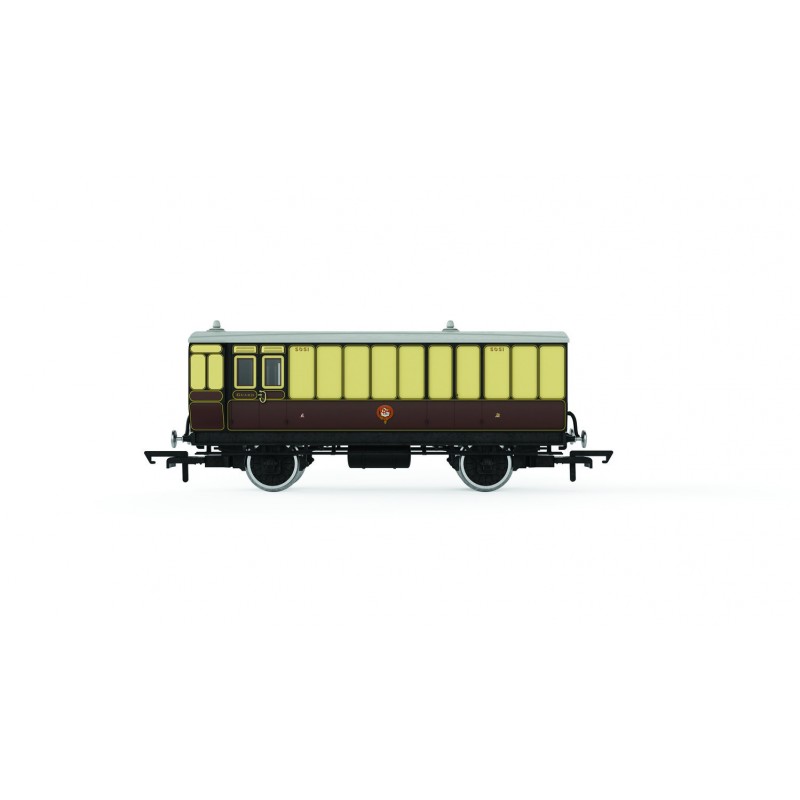 R40310 - GWR, 4 Wheel Coach, Passenger Brake, 505 - Era 2/3