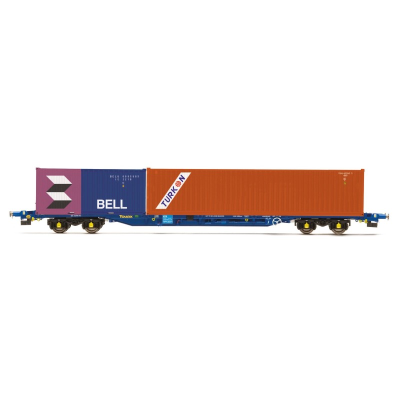 R60224 - Touax, KFA Container Wagon with 2 Containers - Era 11