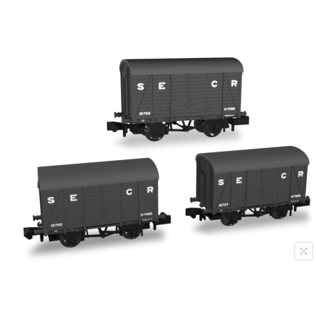 SECR Wagons Pack 4 – SECR Livery 10t Covered Vans (Dia.1426)