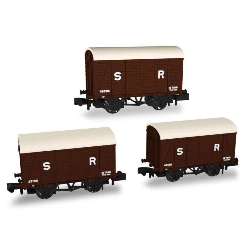 SECR Wagons Pack 4 – SR pre-36 Livery 10t Covered Vans (Dia.1426)