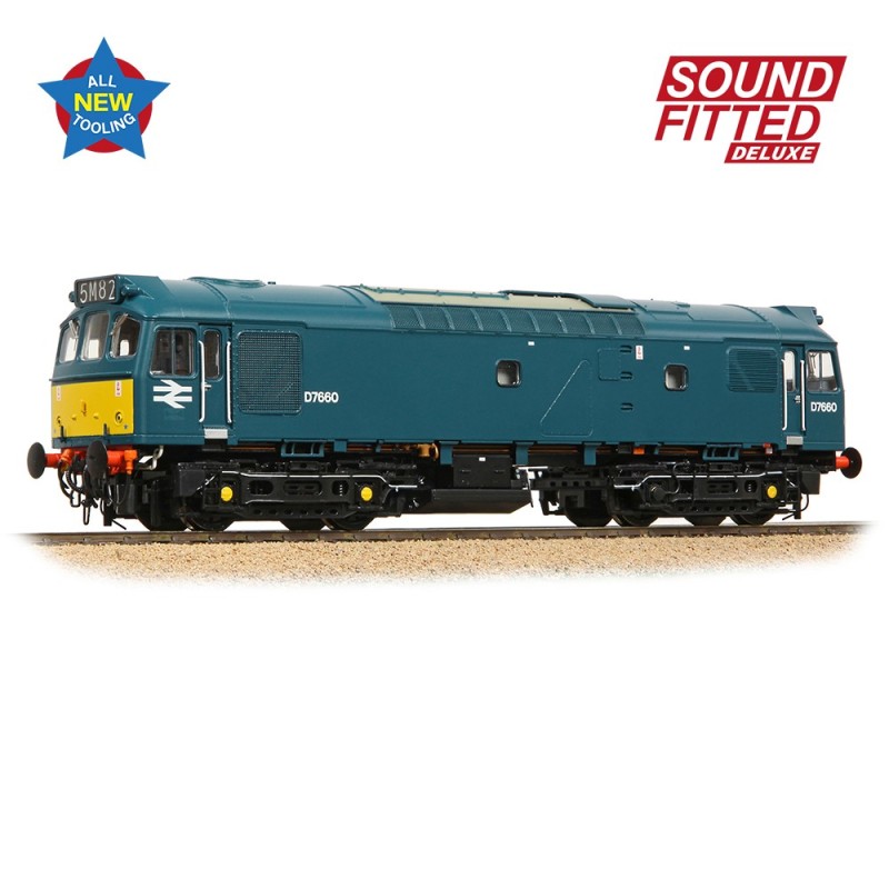 Class 25/3 D7660 BR Blue (Small Yellow Panels)