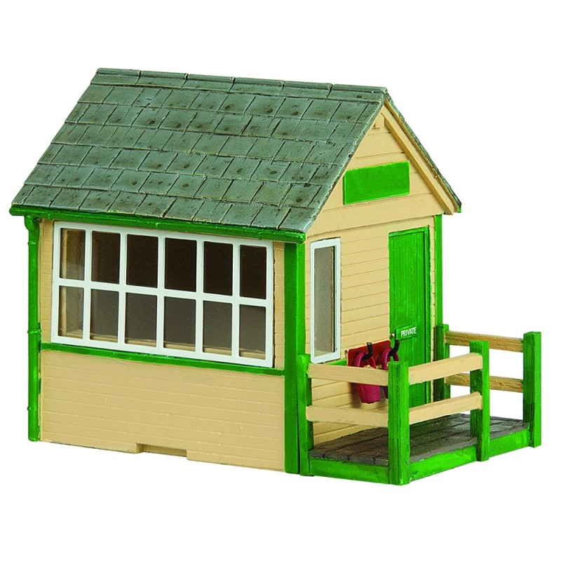 44-1015 - Narrow Gauge (OO9) Signal Cabin Green