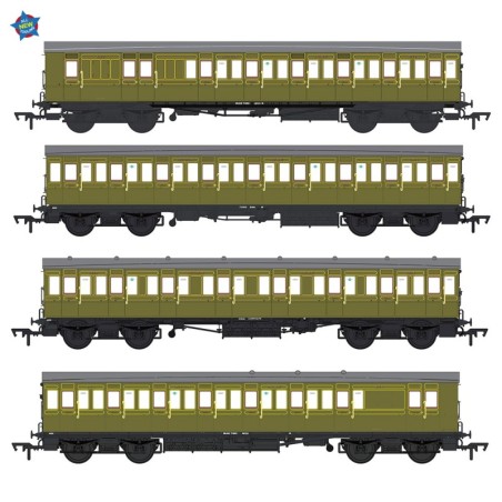 E86021 - LBSCR 54ft 'Isle of Wight' 4-Coach Pack SR Maunsell Green