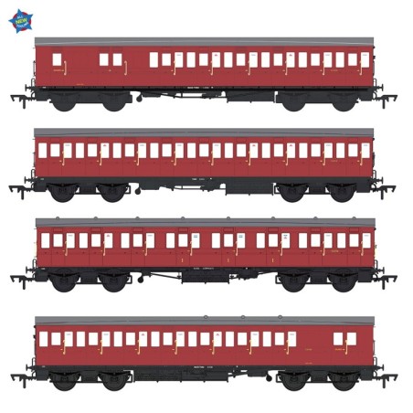 E86023 - LBSCR 54ft 'Isle of Wight' 4-Coach Pack BR Crimson