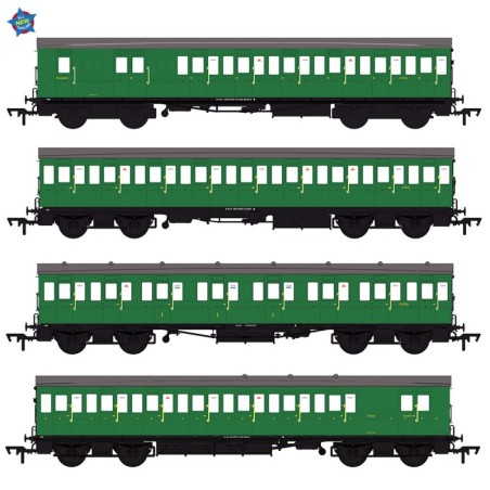 E86024 - LBSCR 54ft 'Isle of Wight' 4-Coach Pack BR (SR) Green