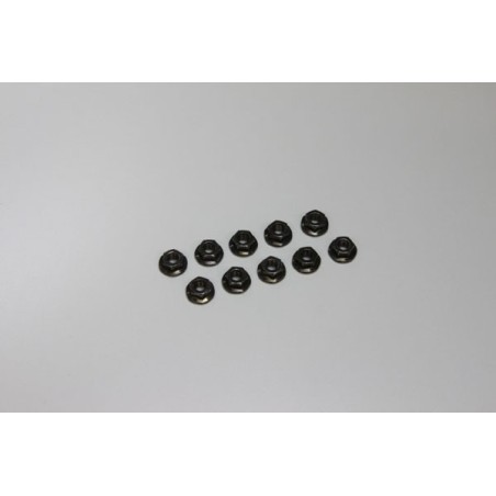K.1-N3037F - Flanged Nuts M3x3.7mm (10) Kyosho