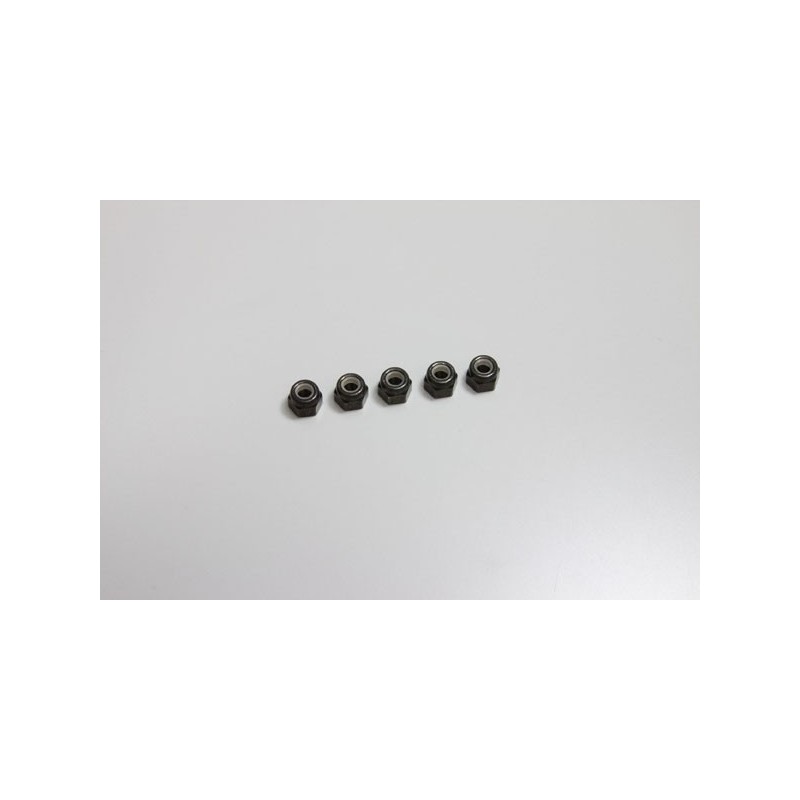 K.1-N4055N - Nylon Lock Nuts M4x5.5mm (5) Kyosho