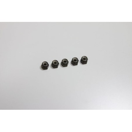 K.1-N4055N - Nylon Lock Nuts M4x5.5mm (5) Kyosho