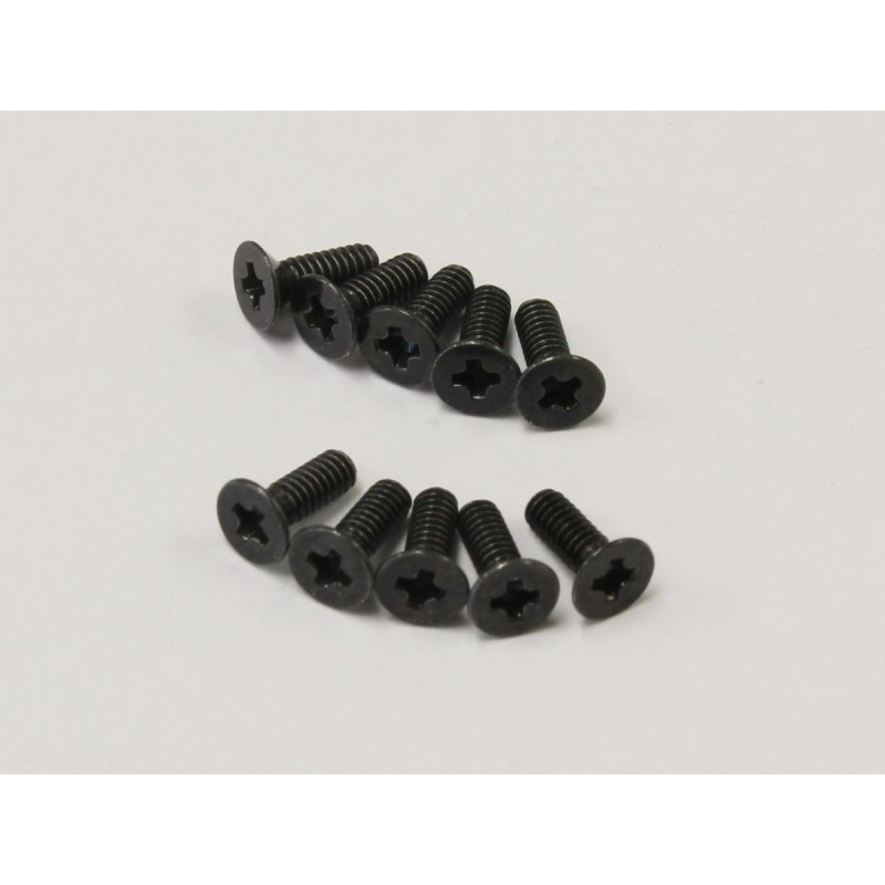 K.1-S32006 - Flat Head Metallic Screws M2x6mm (10) Kyosho