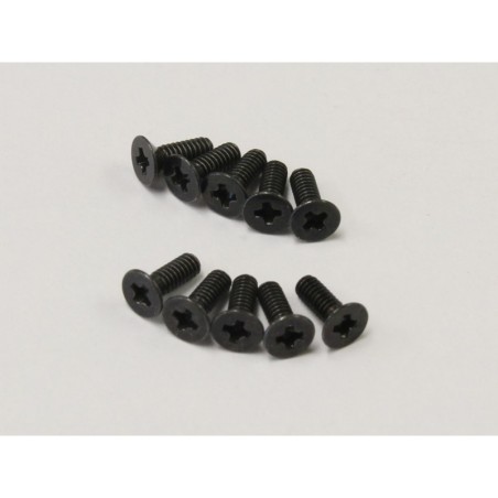K.1-S32006 - Flat Head Metallic Screws M2x6mm (10) Kyosho