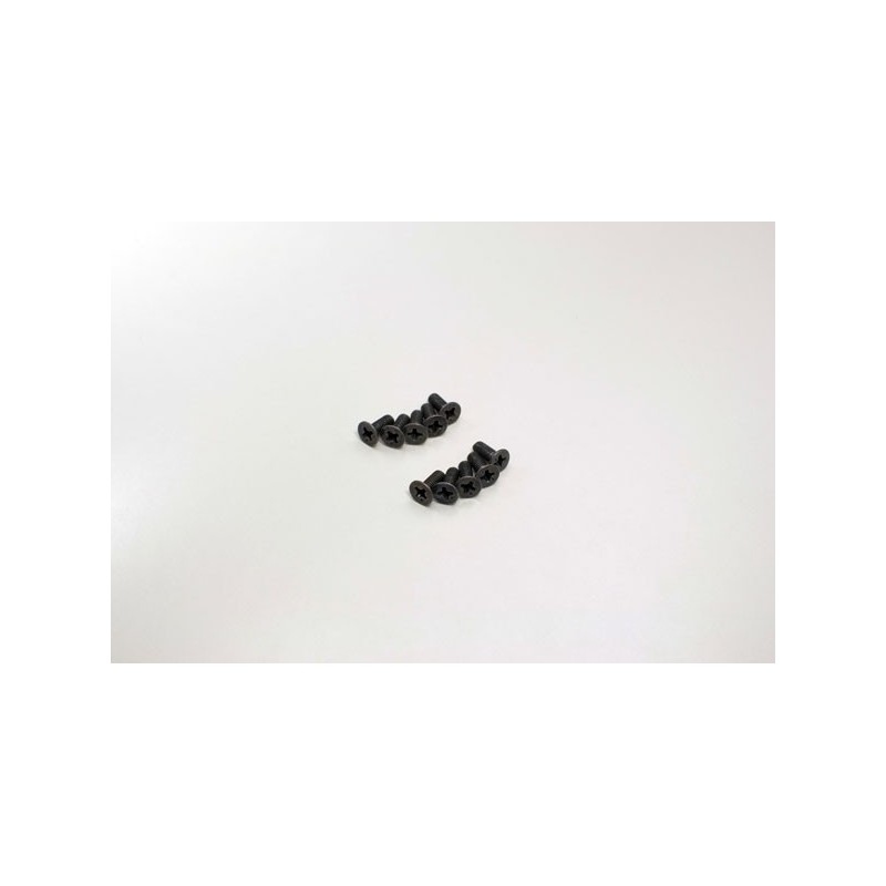 K.1-S33008 - Flat head Metallic Screws M3x8mm (10) Kyosho