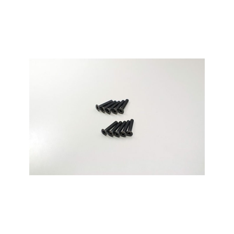 K.1-S33016 - Flat Head Metallic Screws M3x16mm (10) Kyosho