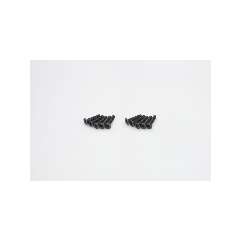 K.1-S34020 - Flat Head Metallic Screws M4x20mm (10) Kyosho