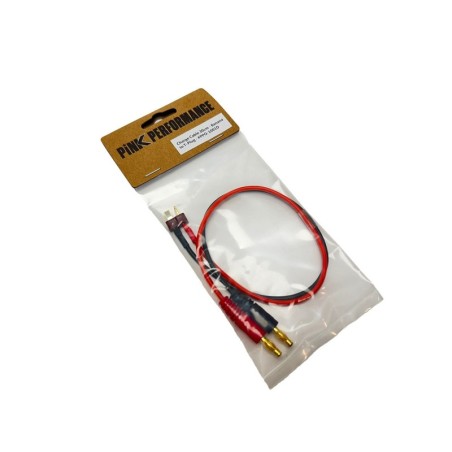 PP0-1001D - Charge Cable 30cm Pink Performance - Banana to T-Plug