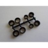 K.UMW704-02 - Rear Alu Hub Carrier Bearing Collar Set RB5-RB6-RB7-ZX5-RT5-SC Kyosho