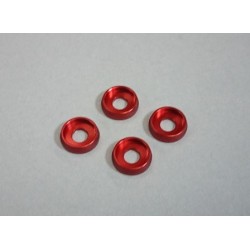 AMR-027R - M4 Flat Head Washer (4) Red