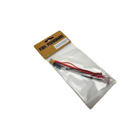 PP0-1003S1 - Lipo 2S (4mm) pack balancing charge leads Pink Performance