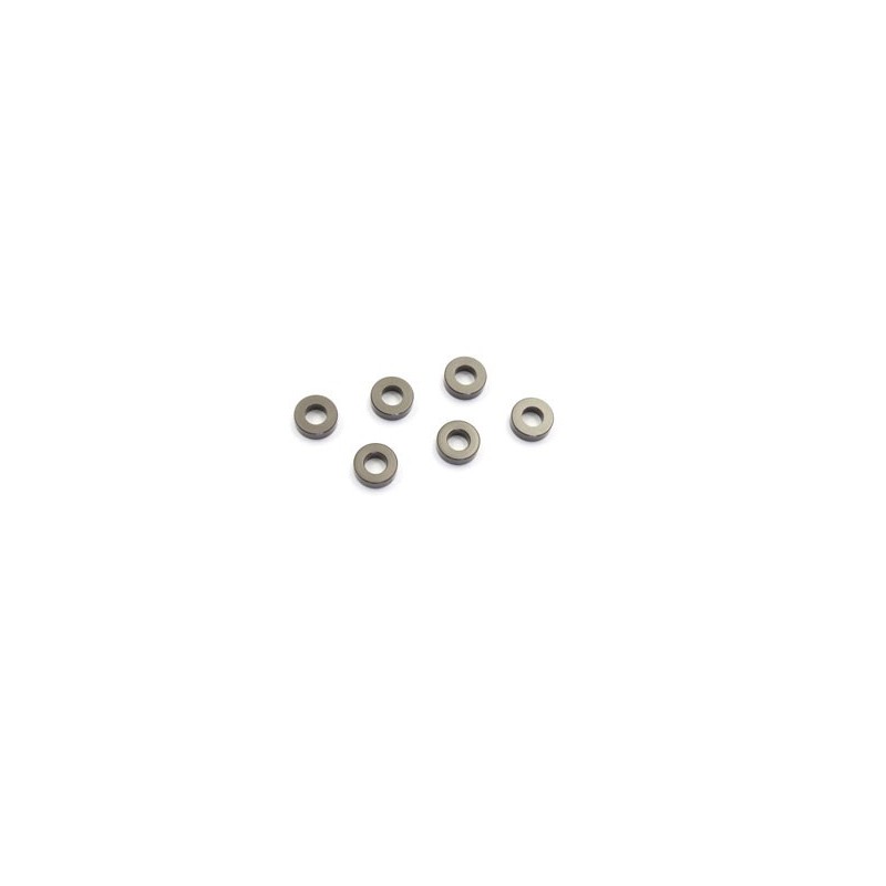 K.W0142GM - Anodized Washer 2mm (6) - Gun Metal