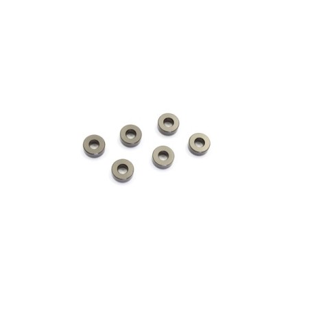 K.W0143GM - Anodized Washer 3x7x3mm (6) - Gun Metal