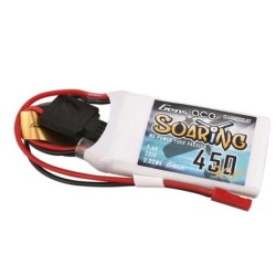 GE1-0450-2JGT - Gensace Soaring LiPo 2S 7.4V-450-30C(JST) 56.5x31x9mm 33g
