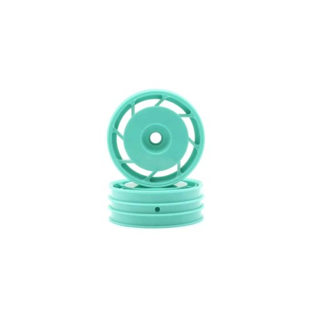 K.UTH001GR - Kyosho 1:10 Ultima Front Wheels 8D 50mm (2) - Peppermint Green