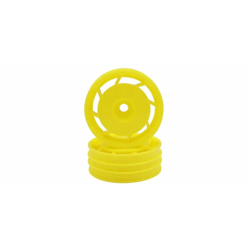 K.UTH001YB - Kyosho 1:10 Ultima Front Wheels 8D 50mm (2) - Yellow